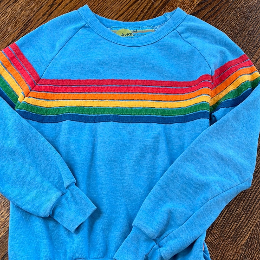 Aviator Nation Stripe Sweatshirt